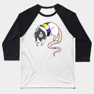 NonBinary Pride Rat Baseball T-Shirt